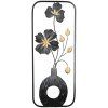 Kovový nástěnný reliéf Blumenvase, 61 cm