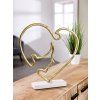 Socha kovové srdce Modern Face, 40 cm