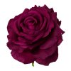 Umělý květ Růže s klipem, purpurový
