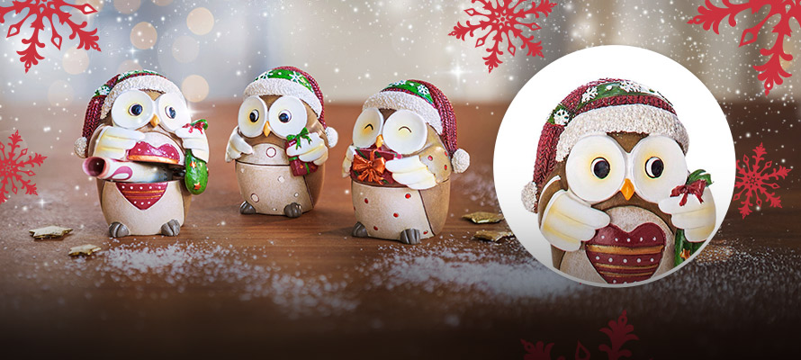 Darčekové krabičky Sovy, sada 3 ks