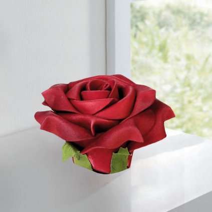 Dekoratívny penový kvet Rose, červený, Ø 8 cm