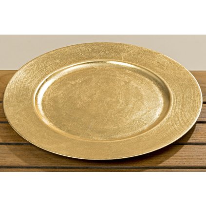 Dekoračný tanier, zlatý