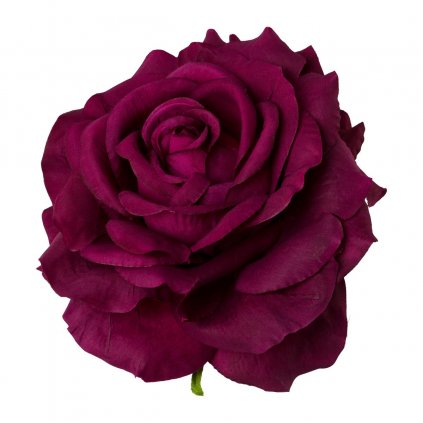 Umelý kvet Ruža s klipom, fialová