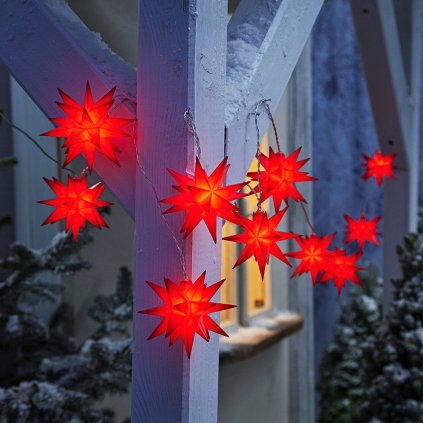 LED reťaz na vianočné stromčeky, červená