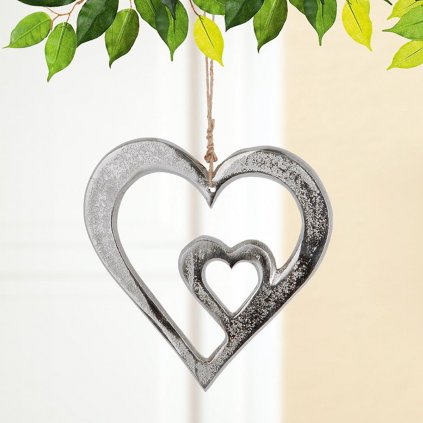 Závesná dekorácia Srdce, 14 cm