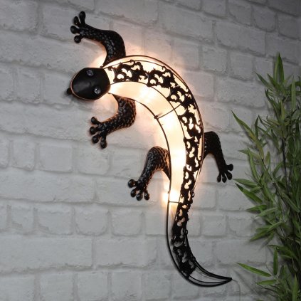Solárna dekorácia na stenu Lizard