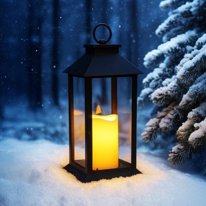 Dekoratívny lampáš s LED sviečkou