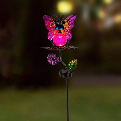 Solárny záhradný zápich Motýľ