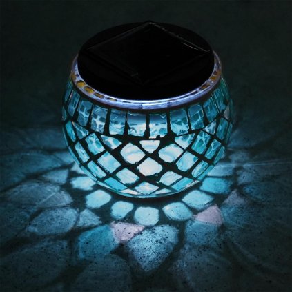 Solárna lampa Mosaic, modrá