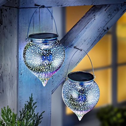 LED závesná dekorácia Emotion, 2 ks