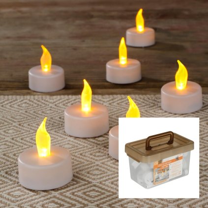 LED čajové sviečky v škatuľke, 24 ks