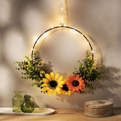 LED závesná dekorácia Slnečnice