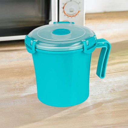 Mikrovlnná polievková misa s vekom, 660 ml