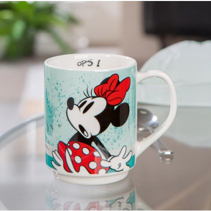 Porcelánový hrnček Minnie, zelený