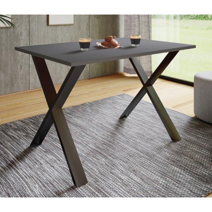 Jedálenský stôl Xona 110x80 X-legs, antracit