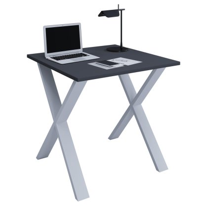 Stôl Lona 80x80 X-foot, antracitový