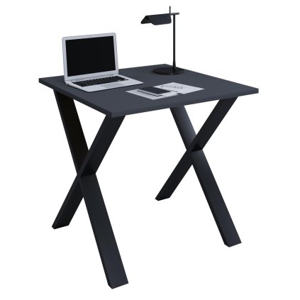 Stôl Lona 80x80 X-foot, antracitový