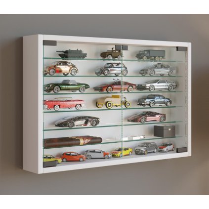 Nástenná vitrína Mandosa XL, biela