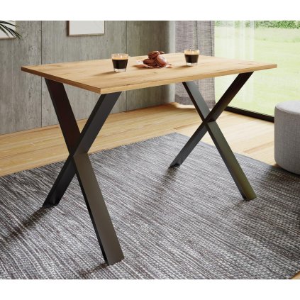 Jedálenský stôl Xona 140x80 X-nohy, medový dub