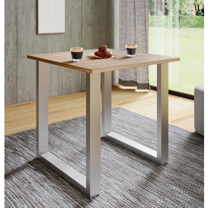 Jedálenský stôl Xona 80x50 s U-nohami, dub sonoma