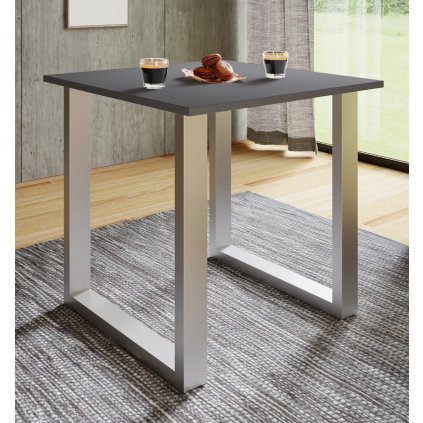 Jedálenský stôl Xona 80x50 s U-nohami, antracit