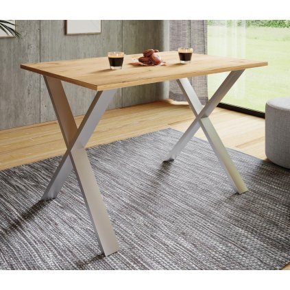 Jedálenský stôl Xona 140x80 X-nohy, medový dub