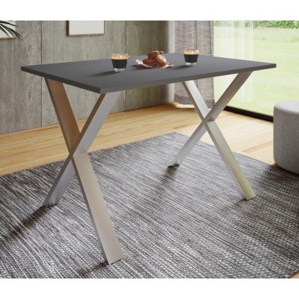 Jedálenský stôl Xona 80x80 X-legs, antracit