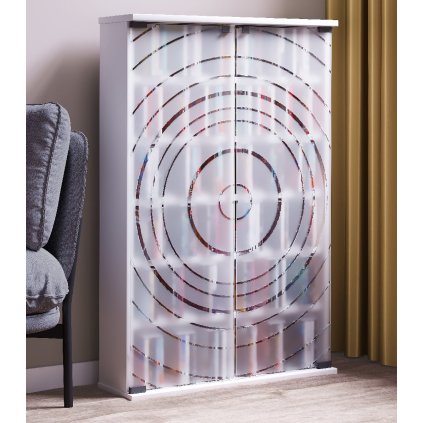 Vitrína na médiá Tilano L, biela