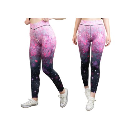 Športové legíny na jogu, ružové, veľkosť 1,5 cm. S/M