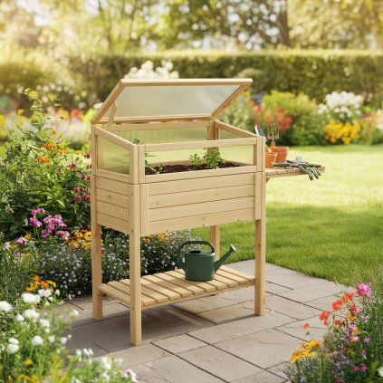 Skleník z prírodného dreva