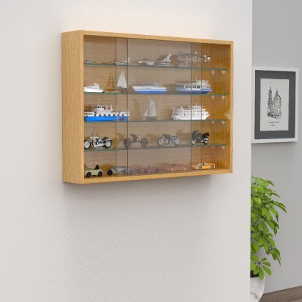 VCM Nástenná vitrína "Drivalo L", medový dub