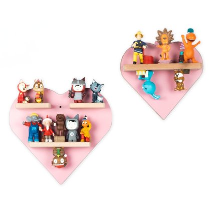 Regál Boarti Tonie - Sada srdiečok, ružová