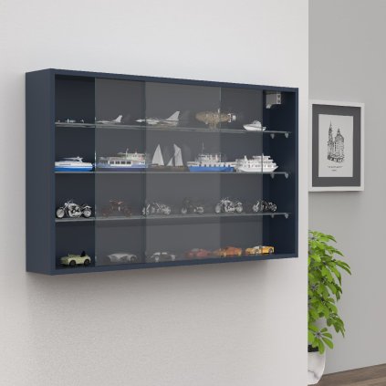 VCM Nástenná vitrína "Drivalo XL", antracitová