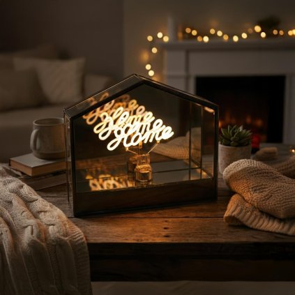 Sklenená dekorácia Home, 18 x 15 cm