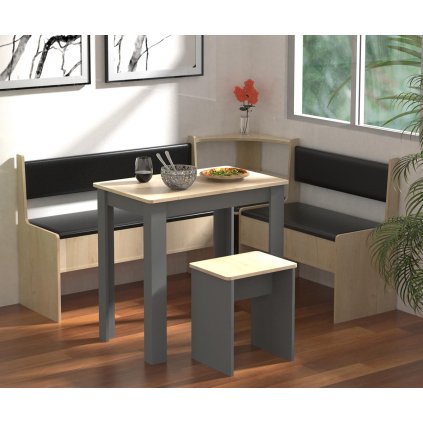 Jedálenská súprava Esal Mini, antracitová