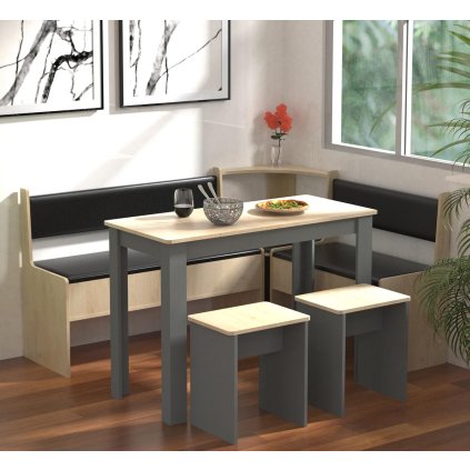 Jedálenská súprava Esal Maxi, antracitová