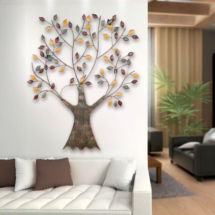 Kovová nástenná dekorácia Strom