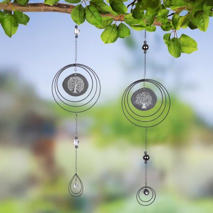 Závesná dekorácia Vtáčí strom, 63 cm, sada 2 ks