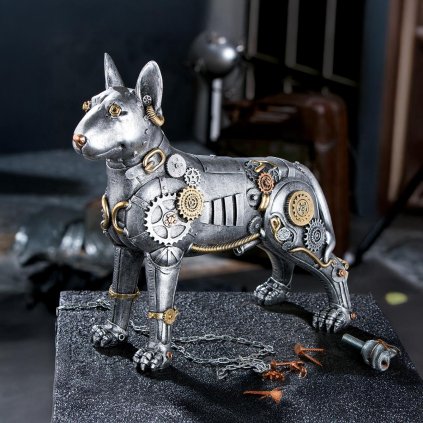 Steampunková socha Pitbull