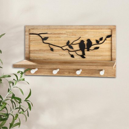 Nástenný vešiak Vtáky
