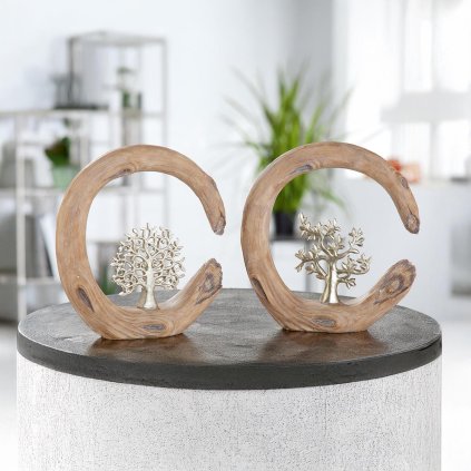 Dekorácia Strom v kruhu, sada 2 ks