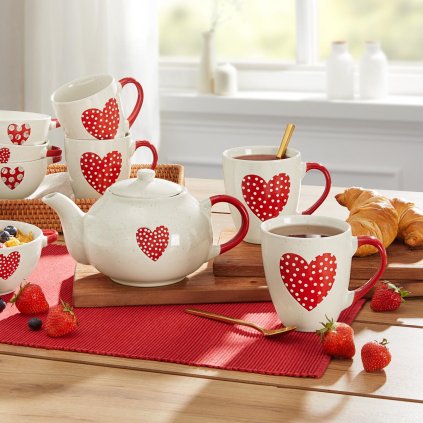 Šálky Srdce, sada 4 ks