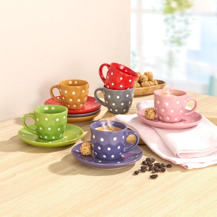 Šálky na espresso, sada 12 ks