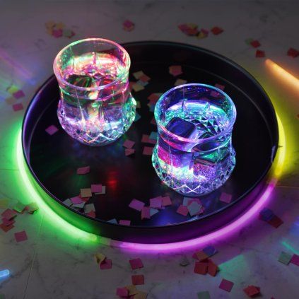 LED poháre, 2 ks