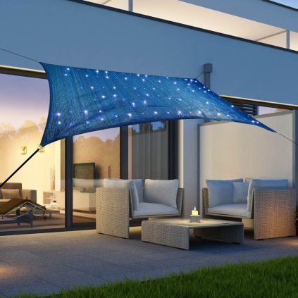 Tieniaca plachta UV 50 s LED diodami, obdĺžnik