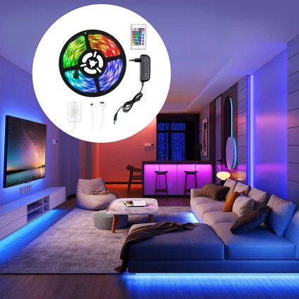 LED pásik s diaľkovým ovládaním, 5 m