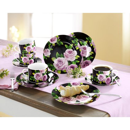 Kávový servis Black Rose, 12dielna sada