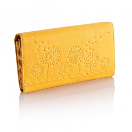 Dámska peňaženka kožená Púpava, žltá