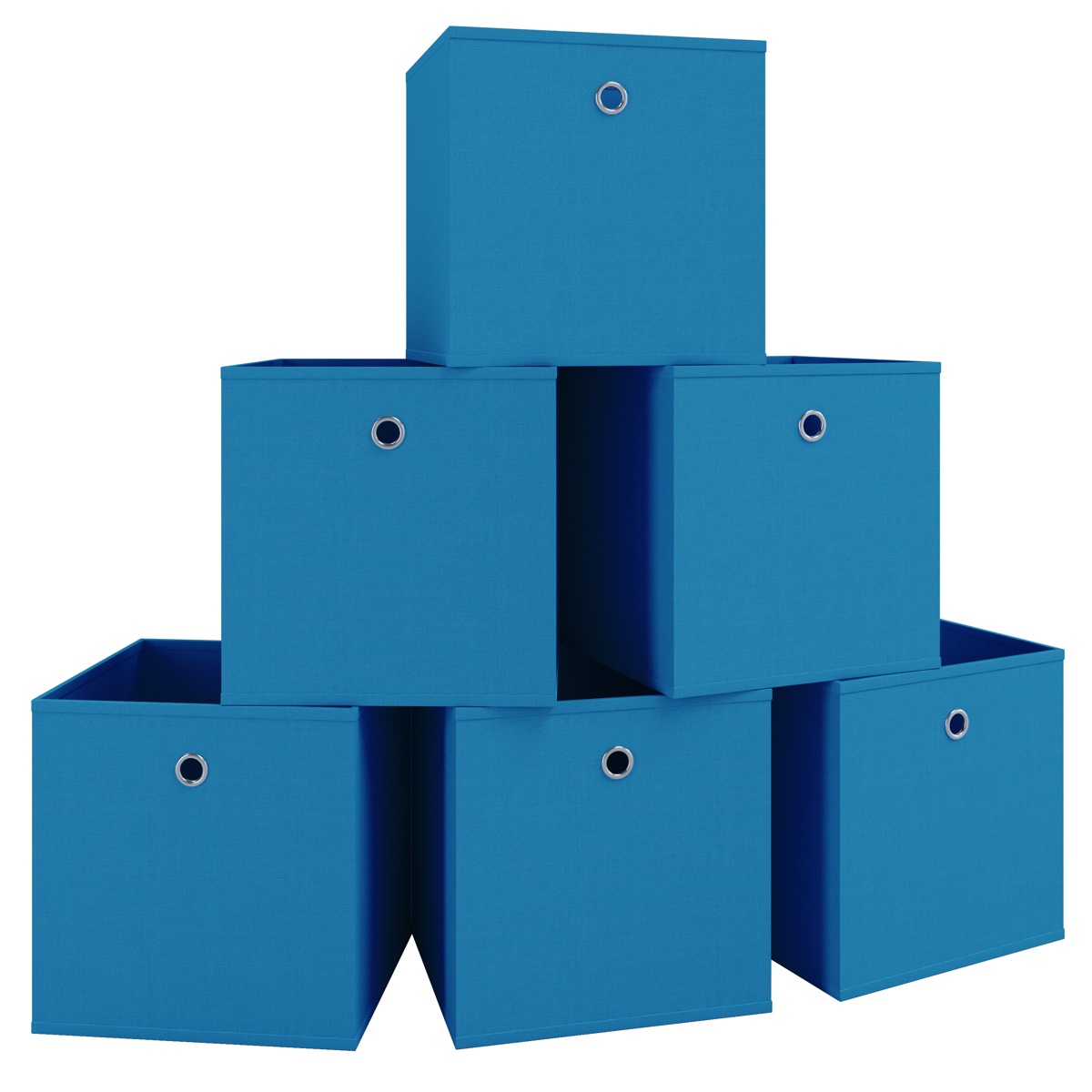 E-shop Skladací úložný box Boxas, 6 ks, modrý