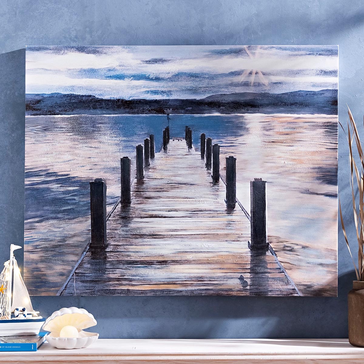 E-shop Maľba Lávka pri jazere, 100 x 80 cm